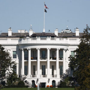 Project 2025 in the news - image of white house